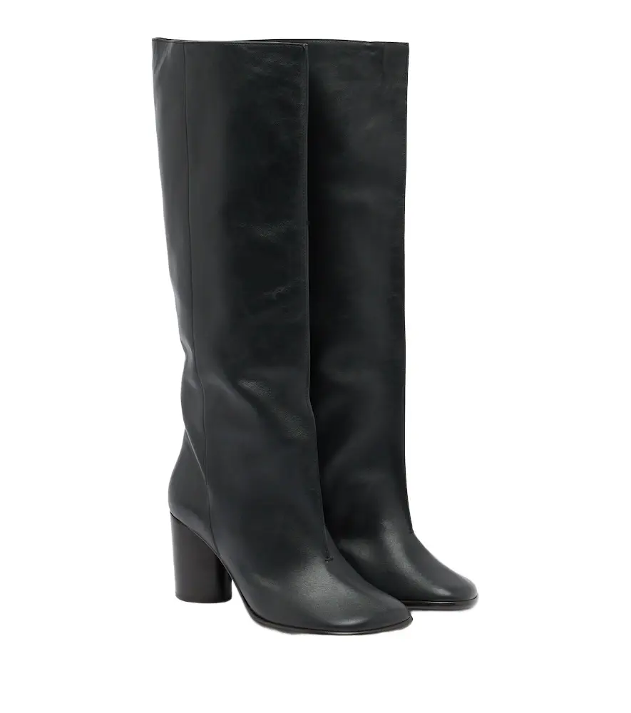 Lemaire Crease leather knee-high boots | Image 1 Lemaire Crease leather knee-high boots | Image 1