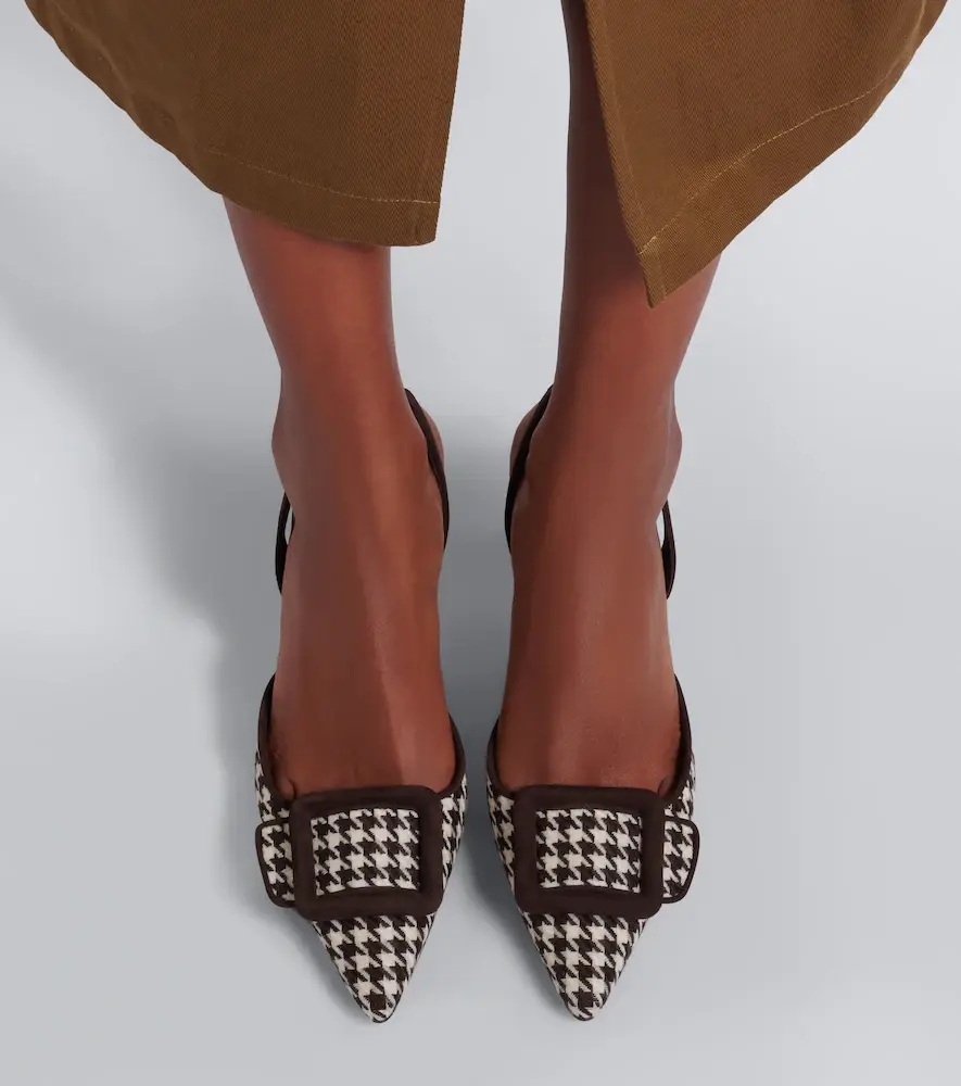Manolo Blahnik Mayslibi houndstooth slingback pumps | Thumbnail 6 Manolo Blahnik Mayslibi houndstooth slingback pumps | Thumbnail 6