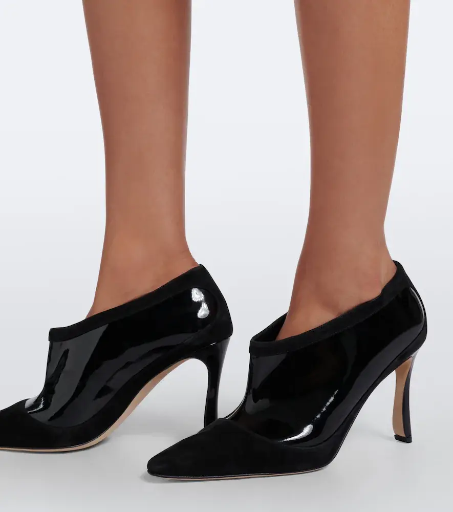 Manolo Blahnik Ters suede and patent leather pumps | Thumbnail 6 Manolo Blahnik Ters suede and patent leather pumps | Thumbnail 6
