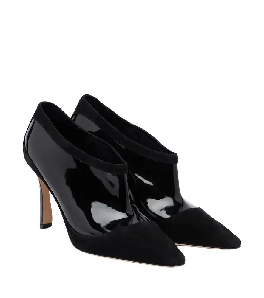 Manolo Blahnik Ters suede and patent leather pumps | Image 1 Manolo Blahnik Ters suede and patent leather pumps | Image 1