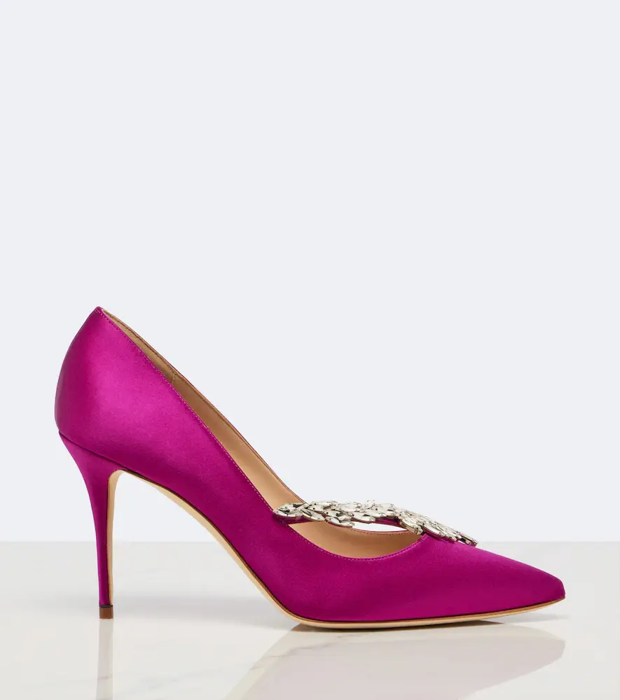 Manolo Blahnik Nadira embellished satin pumps | Thumbnail 2 Manolo Blahnik Nadira embellished satin pumps | Thumbnail 2