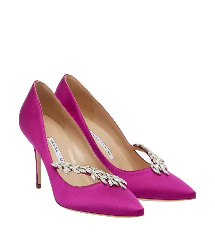 Manolo Blahnik Nadira embellished satin pumps | Image 1 Manolo Blahnik Nadira embellished satin pumps | Image 1