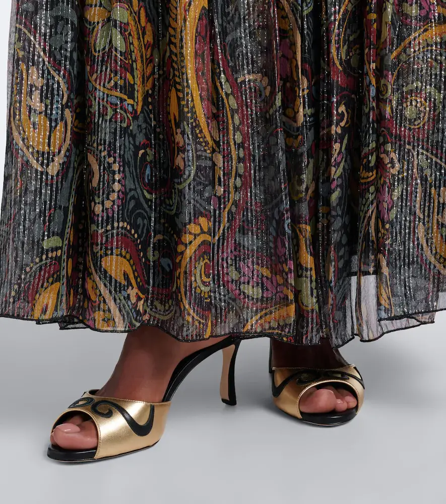 Manolo Blahnik Pintonamu embroidered metallic leather mules | Thumbnail 6 Manolo Blahnik Pintonamu embroidered metallic leather mules | Thumbnail 6