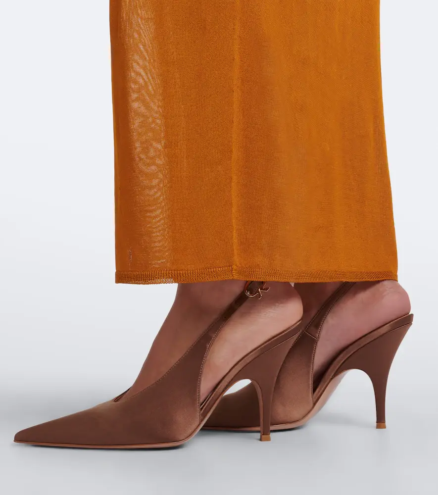 Gianvito Rossi Sofia satin slingback pumps | Thumbnail 6 Gianvito Rossi Sofia satin slingback pumps | Thumbnail 6