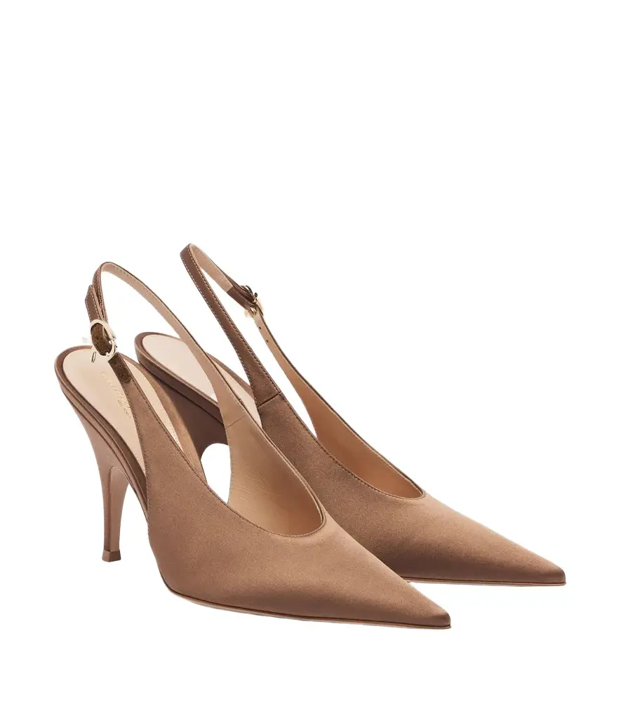 Gianvito Rossi Sofia satin slingback pumps | Image 1 Gianvito Rossi Sofia satin slingback pumps | Image 1