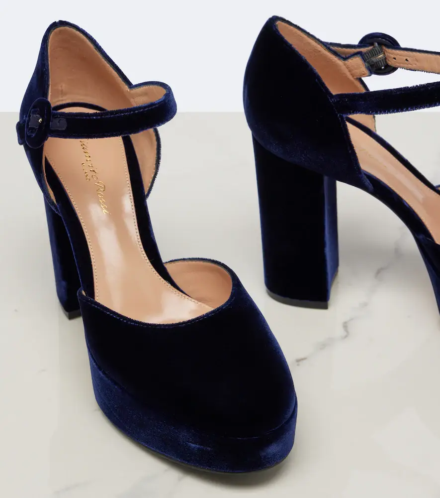 Gianvito Rossi Velvet platform pumps | Thumbnail 3 Gianvito Rossi Velvet platform pumps | Thumbnail 3
