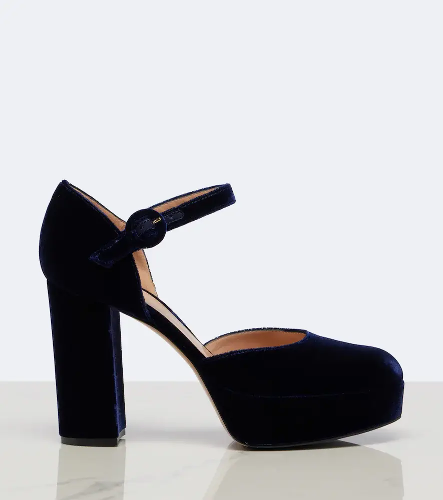 Gianvito Rossi Velvet platform pumps | Thumbnail 4 Gianvito Rossi Velvet platform pumps | Thumbnail 4
