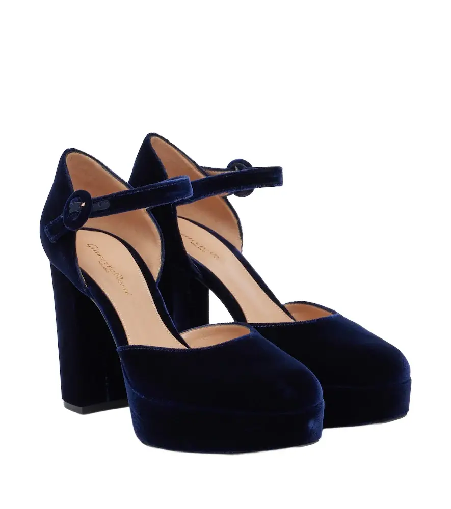 Gianvito Rossi Velvet platform pumps | Image 1 Gianvito Rossi Velvet platform pumps | Image 1