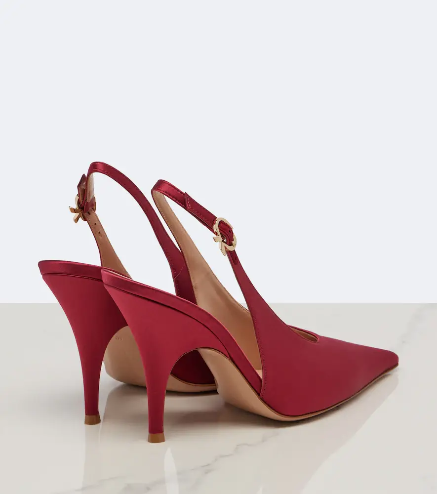 Gianvito Rossi Sofia satin slingback pumps | Thumbnail 2