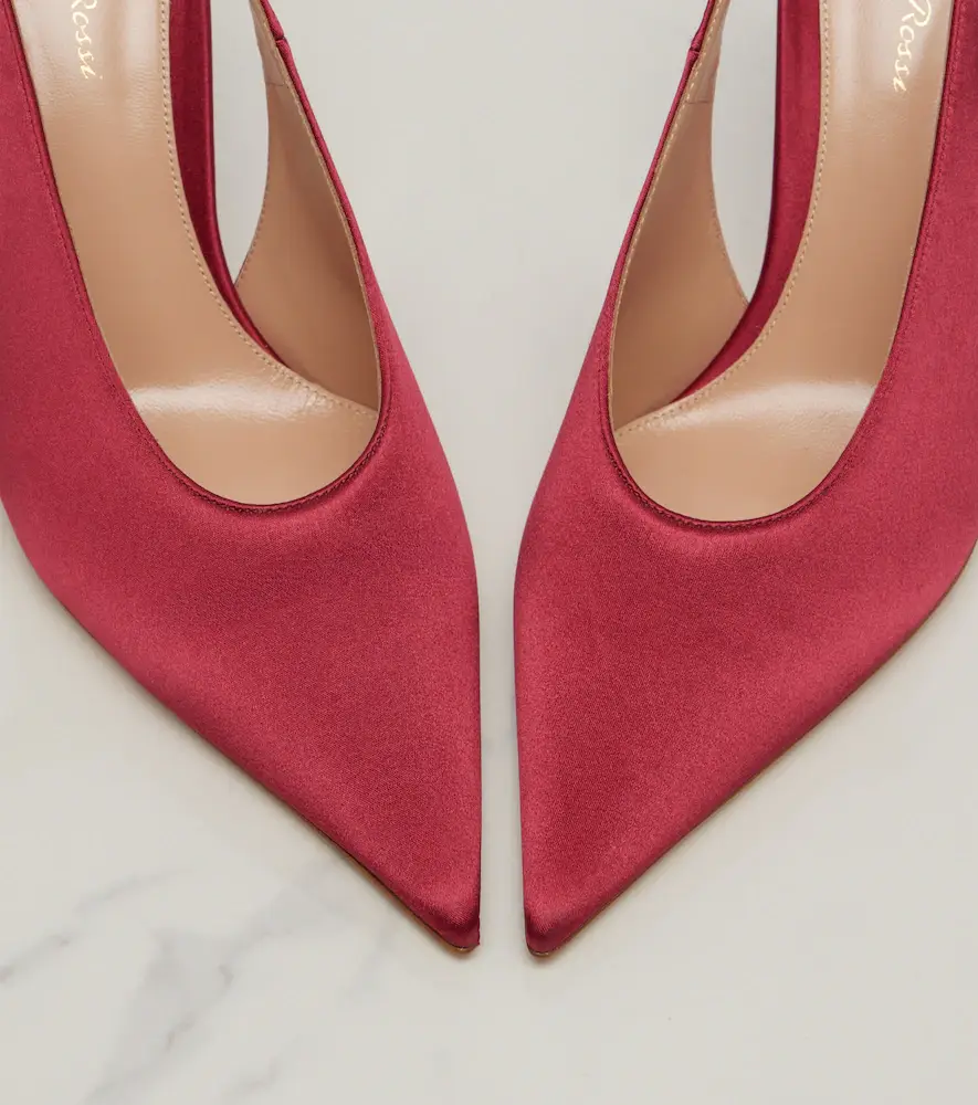 Gianvito Rossi Sofia satin slingback pumps | Thumbnail 4