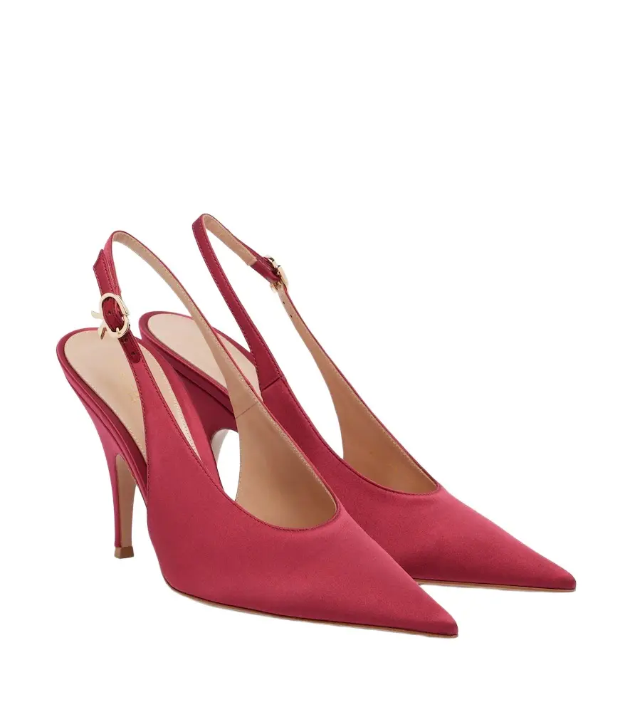 Gianvito Rossi Sofia satin slingback pumps | Image 1 Gianvito Rossi Sofia satin slingback pumps | Image 1