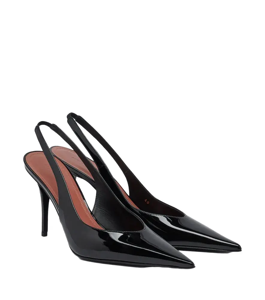 Amina Muaddi Anok patent leather slingback pumps | Image 1 Amina Muaddi Anok patent leather slingback pumps | Image 1