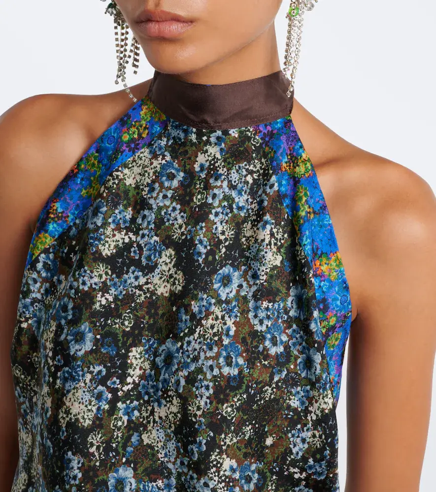 Dries Van Noten Printed halterneck silk twill top | Thumbnail 6 Dries Van Noten Printed halterneck silk twill top | Thumbnail 6