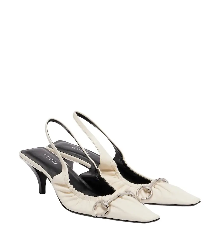 Gucci Vittoria Horsebit leather slingback pumps | Image 1 Gucci Vittoria Horsebit leather slingback pumps | Image 1