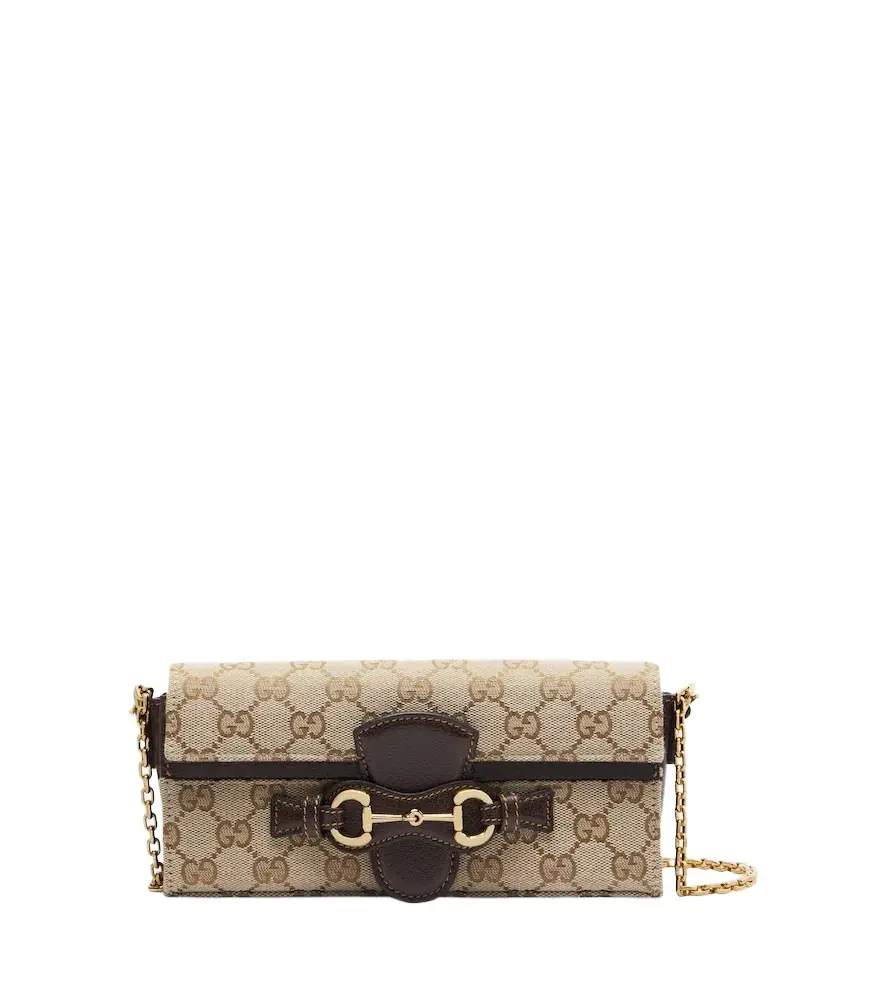 Horsebit GG Canvas wallet on chain