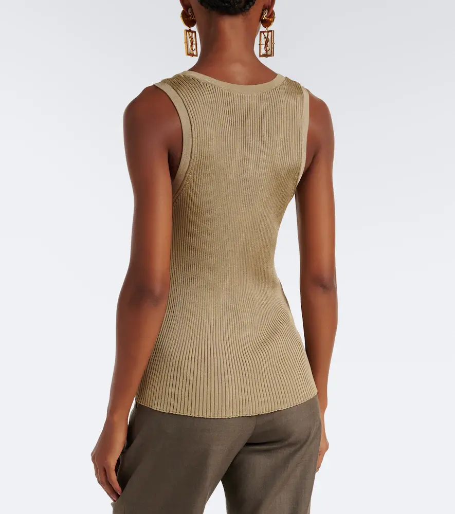 Saint Laurent Cassandre ribbed-knit tank top | Thumbnail 5 Saint Laurent Cassandre ribbed-knit tank top | Thumbnail 5