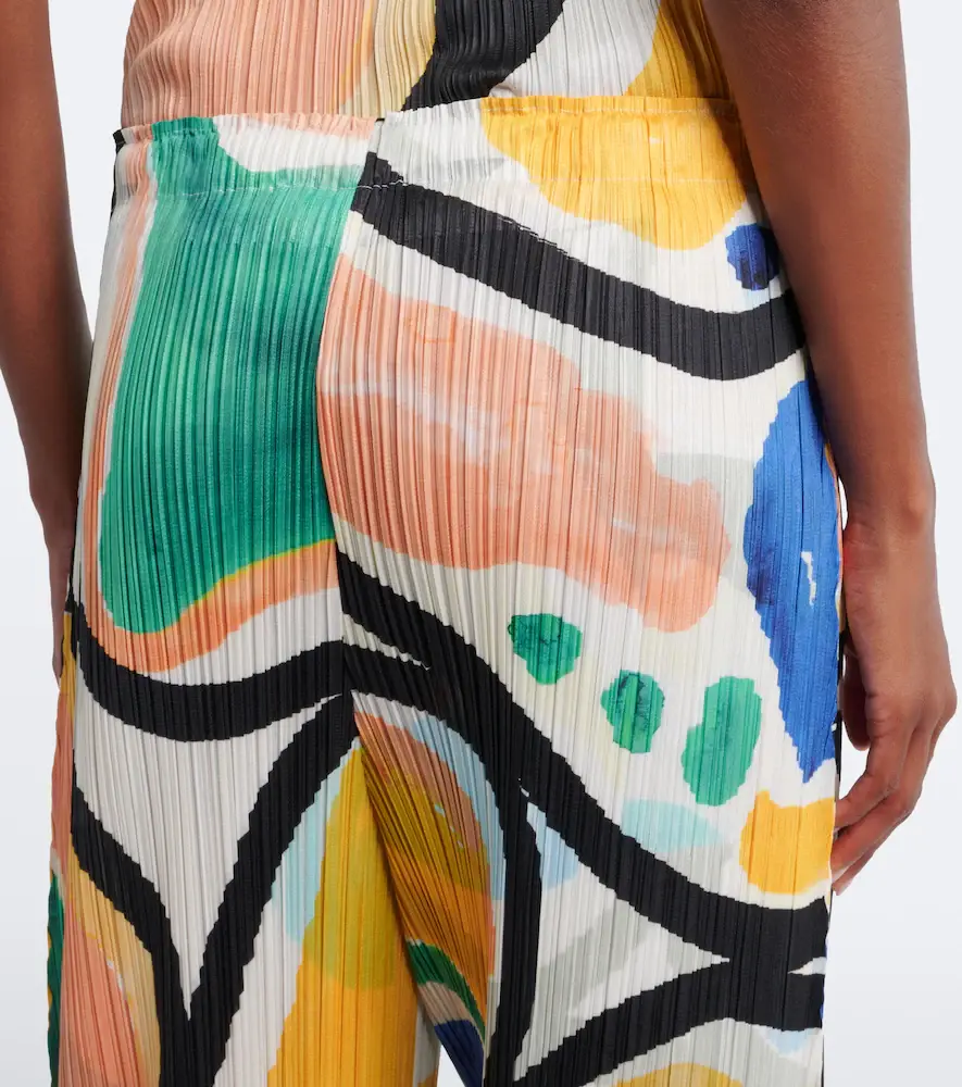 Pleats Please Issey Miyake Roll pleated printed wide-leg pants | Thumbnail 4 Pleats Please Issey Miyake Roll pleated printed wide-leg pants | Thumbnail 4