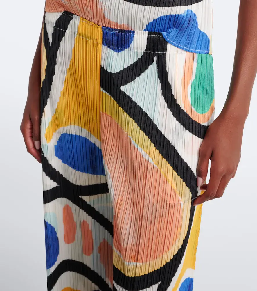 Pleats Please Issey Miyake Roll pleated printed wide-leg pants | Thumbnail 5 Pleats Please Issey Miyake Roll pleated printed wide-leg pants | Thumbnail 5