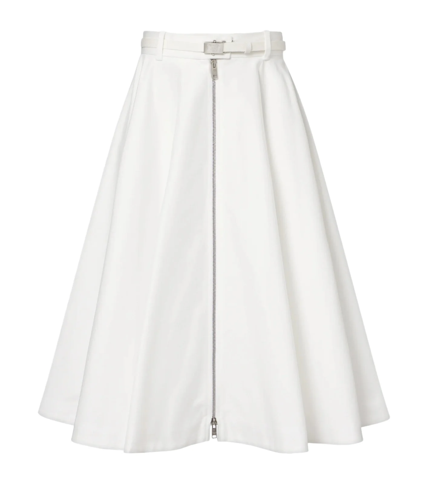 Belted cotton midi skirt Belted cotton midi skirt