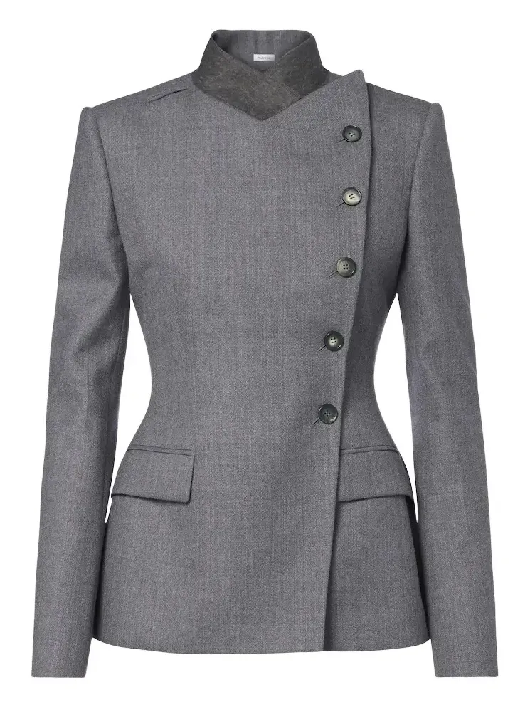 Pinstripe peplum wool blazer Pinstripe peplum wool blazer
