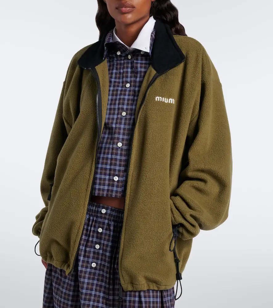 Miu Miu Oversized fleece jacket | Thumbnail 5 Miu Miu Oversized fleece jacket | Thumbnail 5