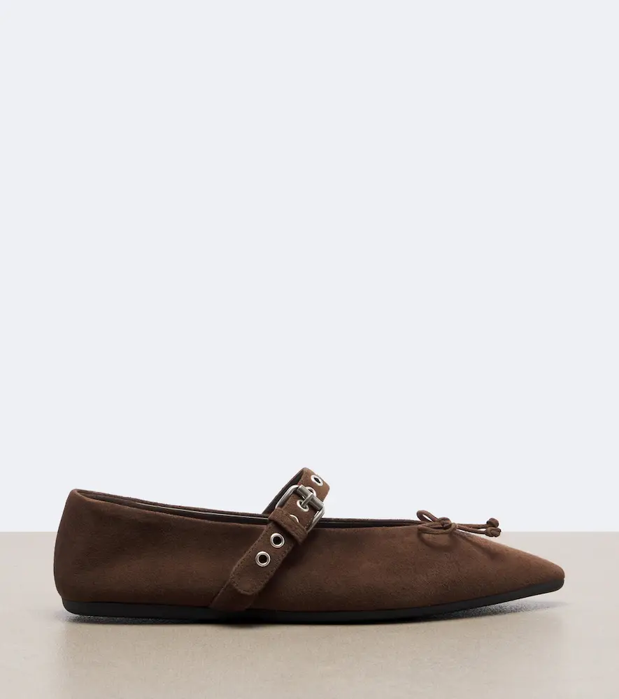 Miu Miu Suede ballet flats | Thumbnail 3 Miu Miu Suede ballet flats | Thumbnail 3