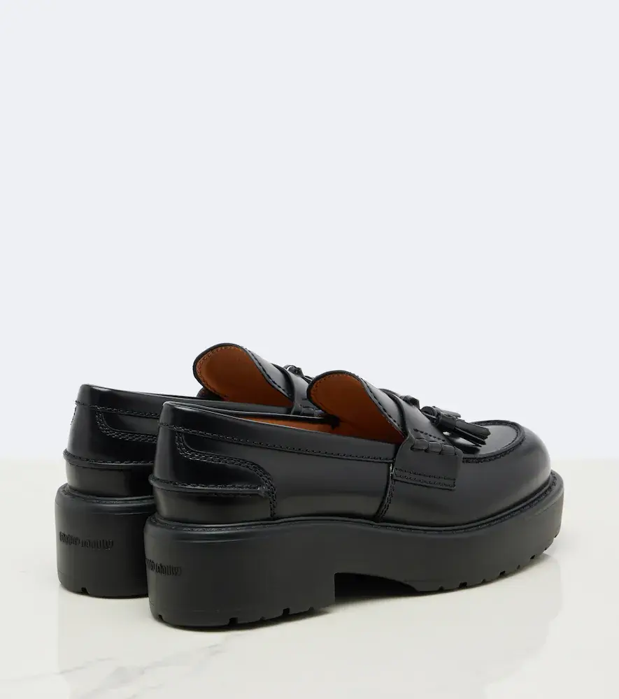 Miu Miu Leather platform loafers | Thumbnail 4 Miu Miu Leather platform loafers | Thumbnail 4