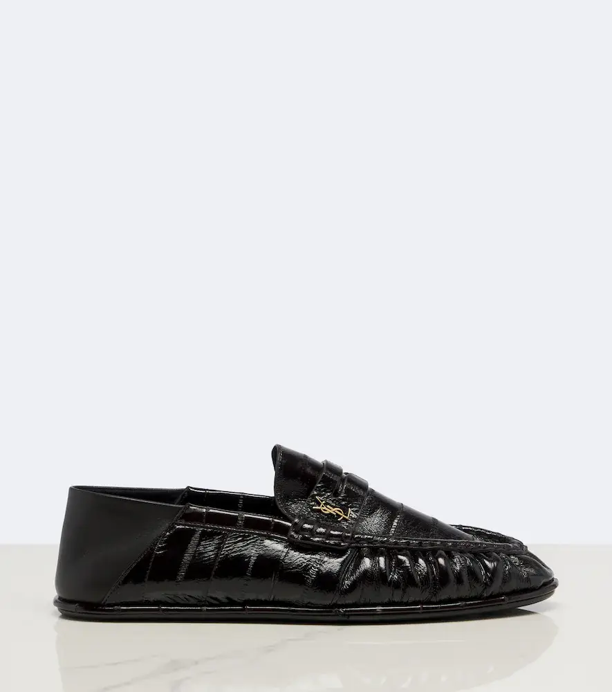 Saint Laurent Cassandre croc-effect leather loafers | Thumbnail 2 Saint Laurent Cassandre croc-effect leather loafers | Thumbnail 2