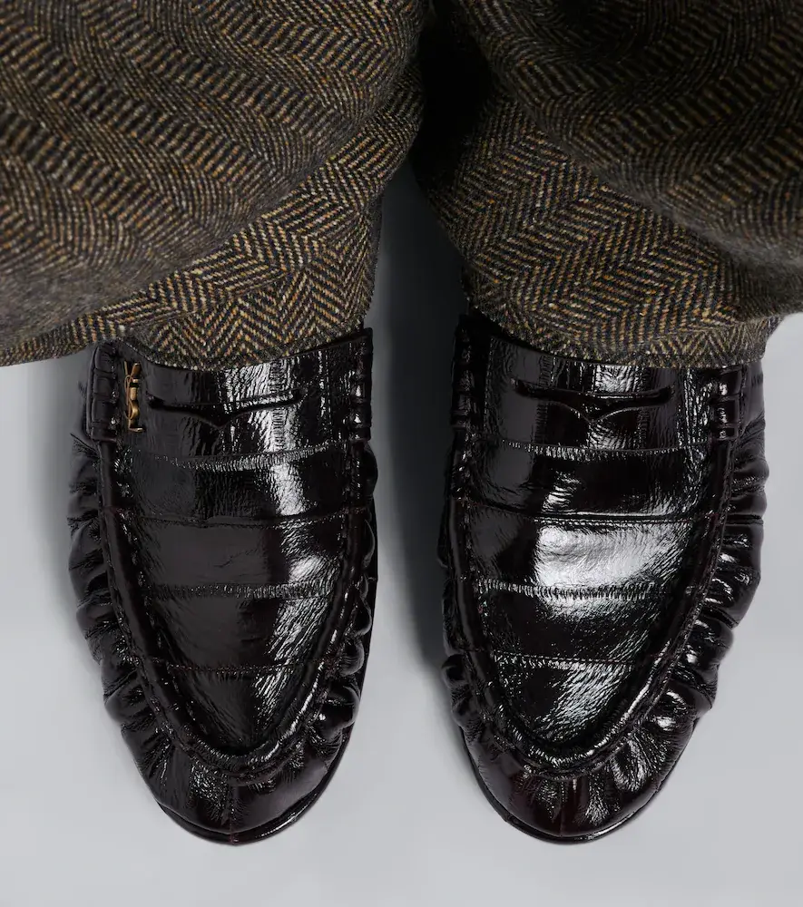 Saint Laurent Cassandre croc-effect leather loafers | Thumbnail 5 Saint Laurent Cassandre croc-effect leather loafers | Thumbnail 5