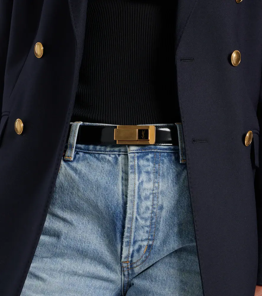 Saint Laurent Cassandre leather belt | Thumbnail 3 Saint Laurent Cassandre leather belt | Thumbnail 3