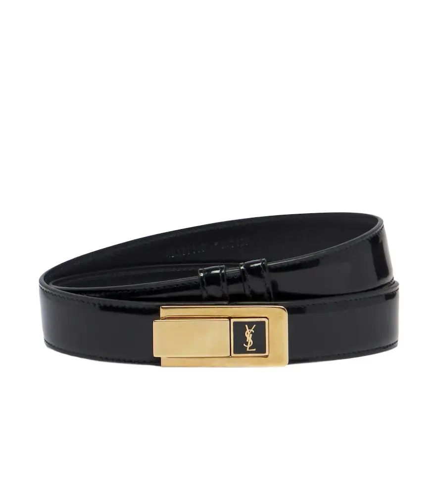 Saint Laurent Cassandre leather belt