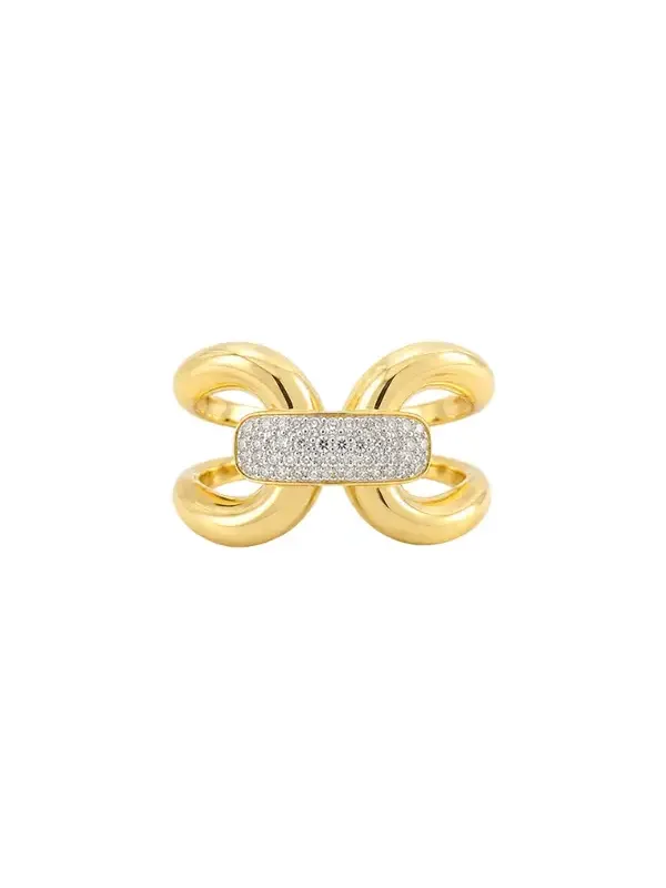 0.18ct Diamond 18K Gold Multi Row Ring 0.18ct Diamond 18K Gold Multi Row Ring