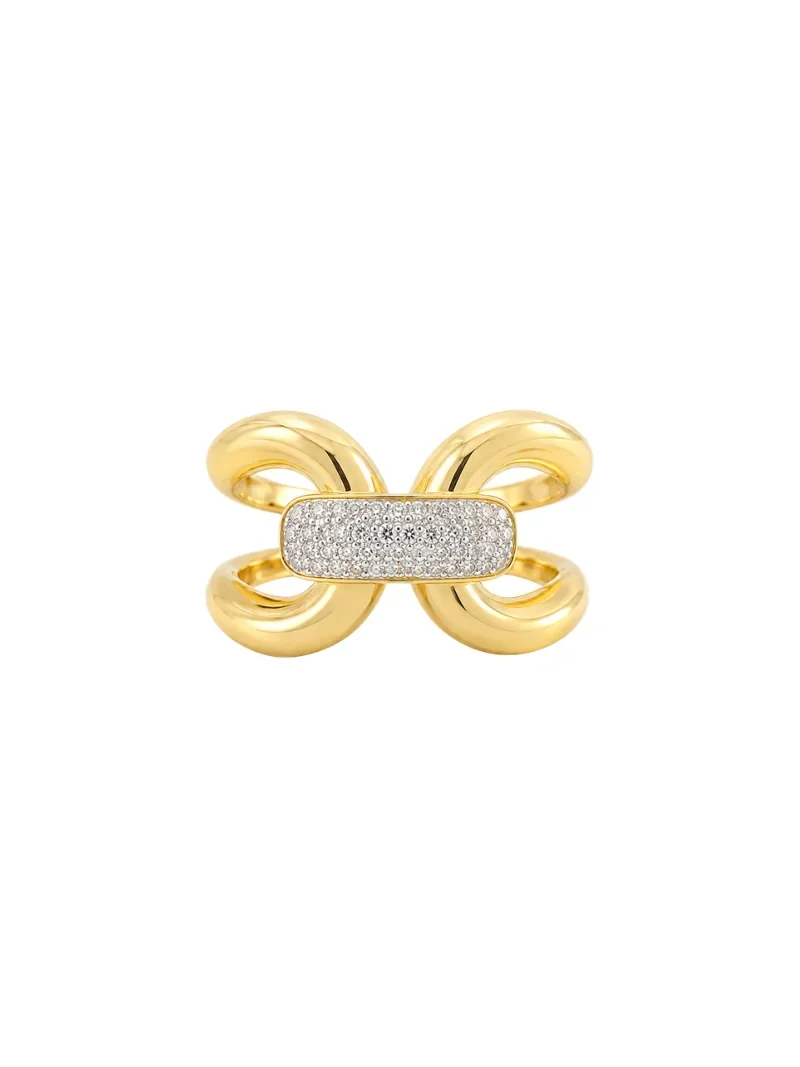 0.18ct Diamond 18K Gold Multi Row Ring 0.18ct Diamond 18K Gold Multi Row Ring
