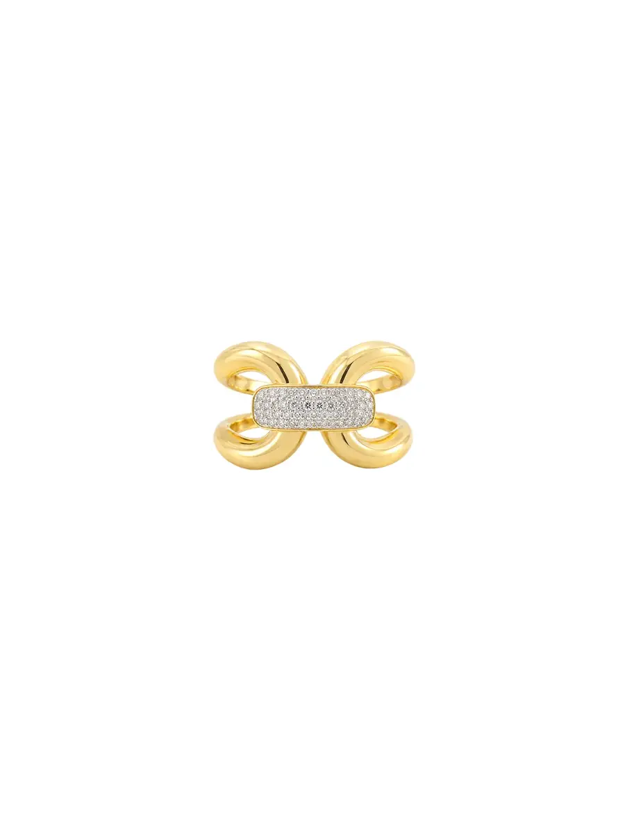 Wish Fine Jewelry 0.18ct Diamond 18K Gold Multi Row Ring | Image 1 Wish Fine Jewelry 0.18ct Diamond 18K Gold Multi Row Ring | Image 1