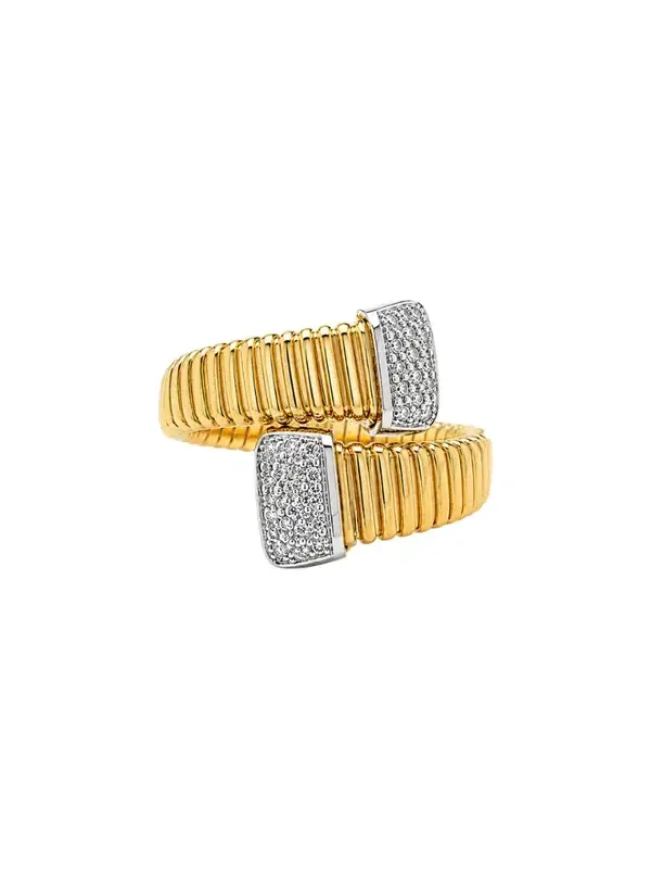 0.30ct Diamond 18K Gold Bypass Ring