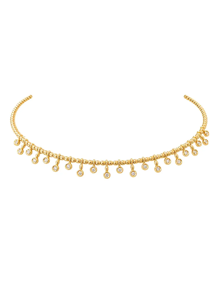 Wish Fine Jewelry 0.34ct Diamond 18K Gold Choker Necklace | Image 1 Wish Fine Jewelry 0.34ct Diamond 18K Gold Choker Necklace | Image 1