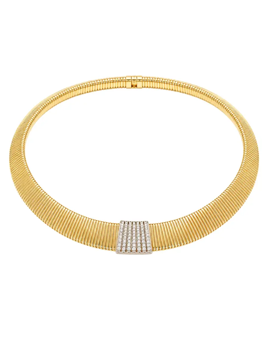 Wish Fine Jewelry 0.61ct Diamond 18K Italian Gold Choker Necklace | Image 1 Wish Fine Jewelry 0.61ct Diamond 18K Italian Gold Choker Necklace | Image 1