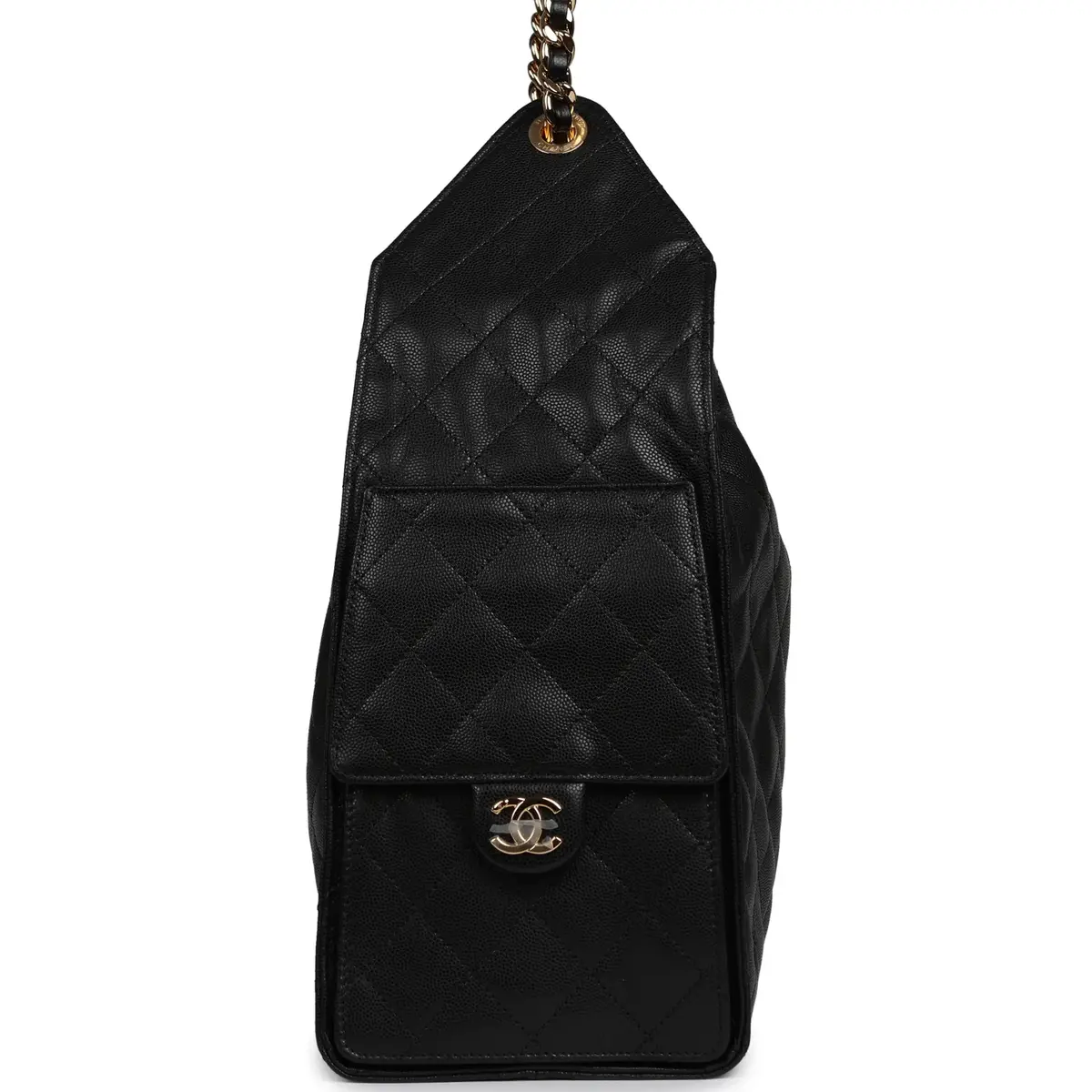 Chanel Chanel Medium 25 Hobo Bag Black Caviar Gold Hardware | Thumbnail 3