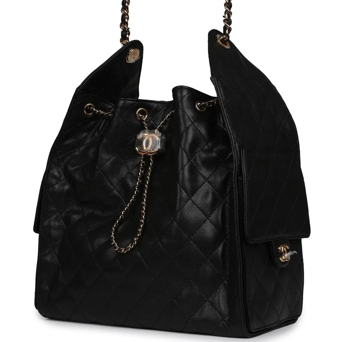 Chanel Chanel Medium 25 Hobo Bag Black Caviar Gold Hardware | Thumbnail 5
