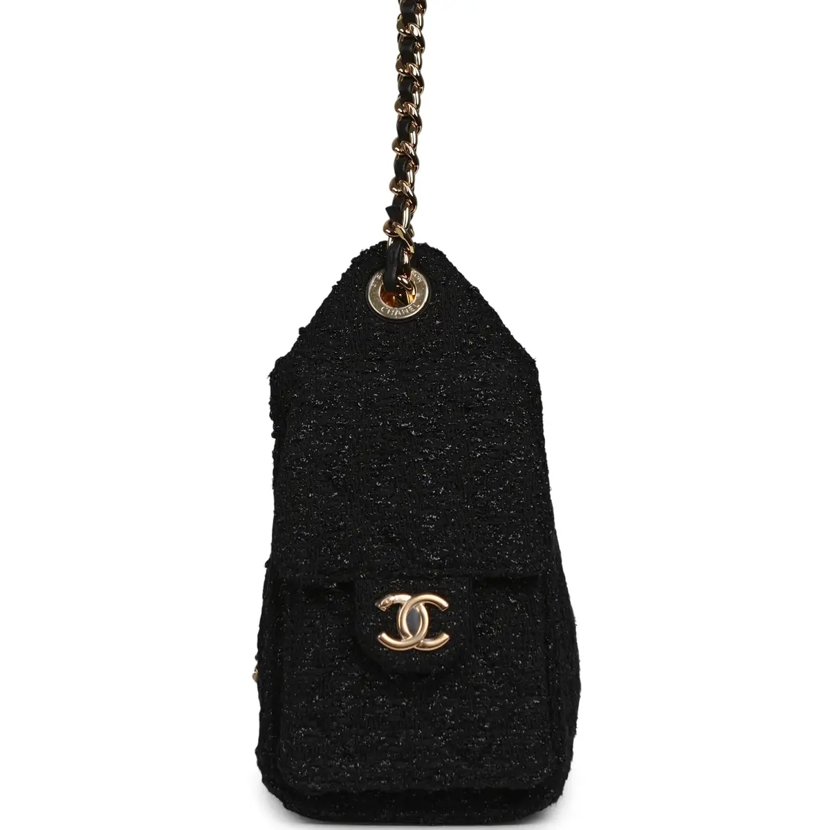 Chanel Chanel Mini 25 Hobo Bag Black Tweed Bouclé Gold Hardware | Thumbnail 3 Chanel Chanel Mini 25 Hobo Bag Black Tweed Bouclé Gold Hardware | Thumbnail 3