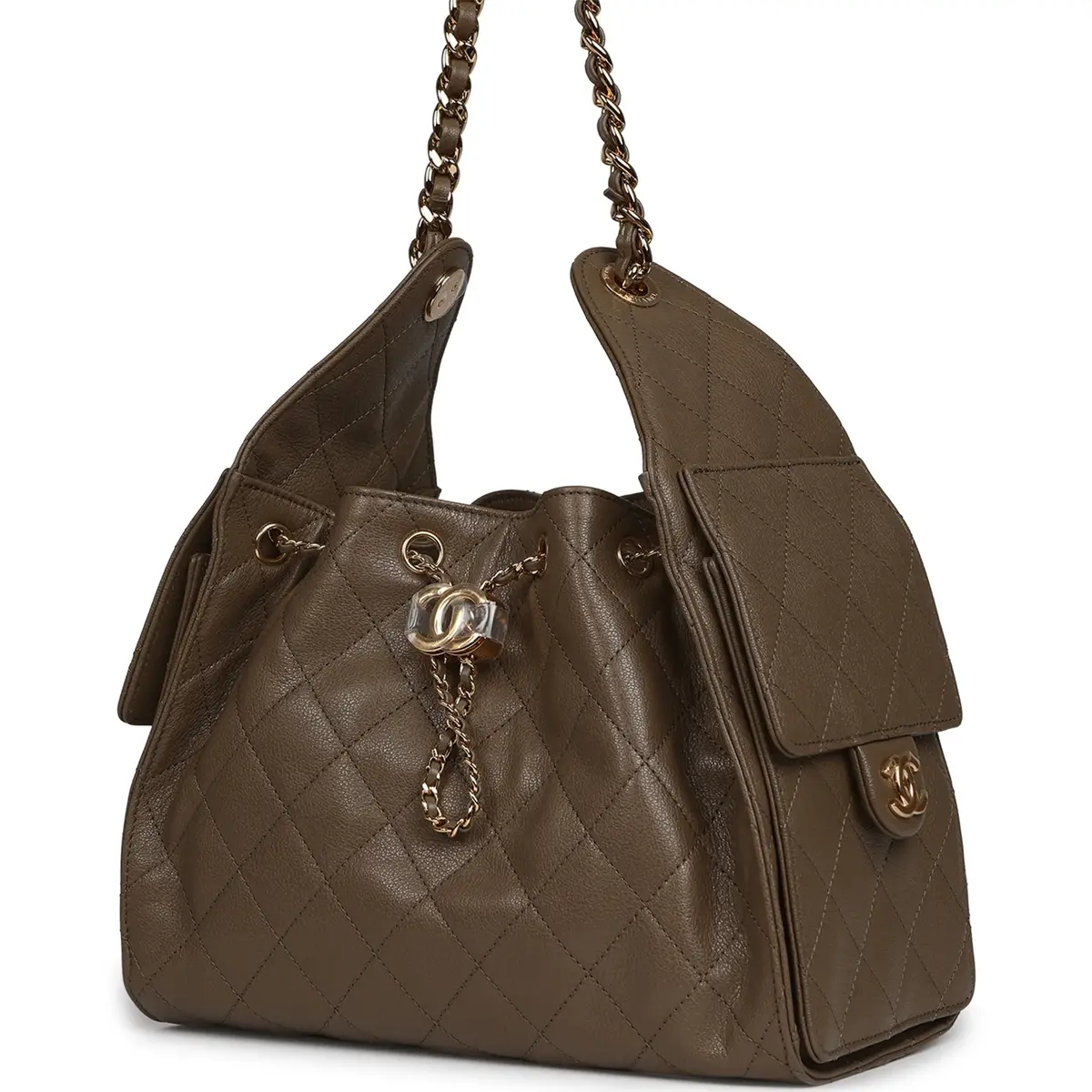 Chanel Chanel Small 25 Hobo Bag Dark Khaki Caviar Gold Hardware | Thumbnail 5 Chanel Chanel Small 25 Hobo Bag Dark Khaki Caviar Gold Hardware | Thumbnail 5