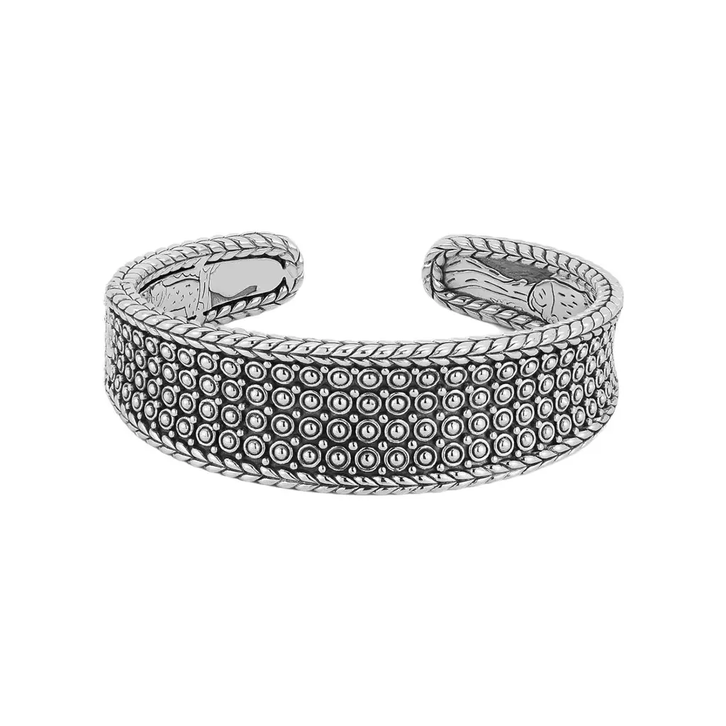 JAI JAI Kalahari Sterling Silver Concave Cuff Bangle Bracelet JJH5031B - L by The Solist
