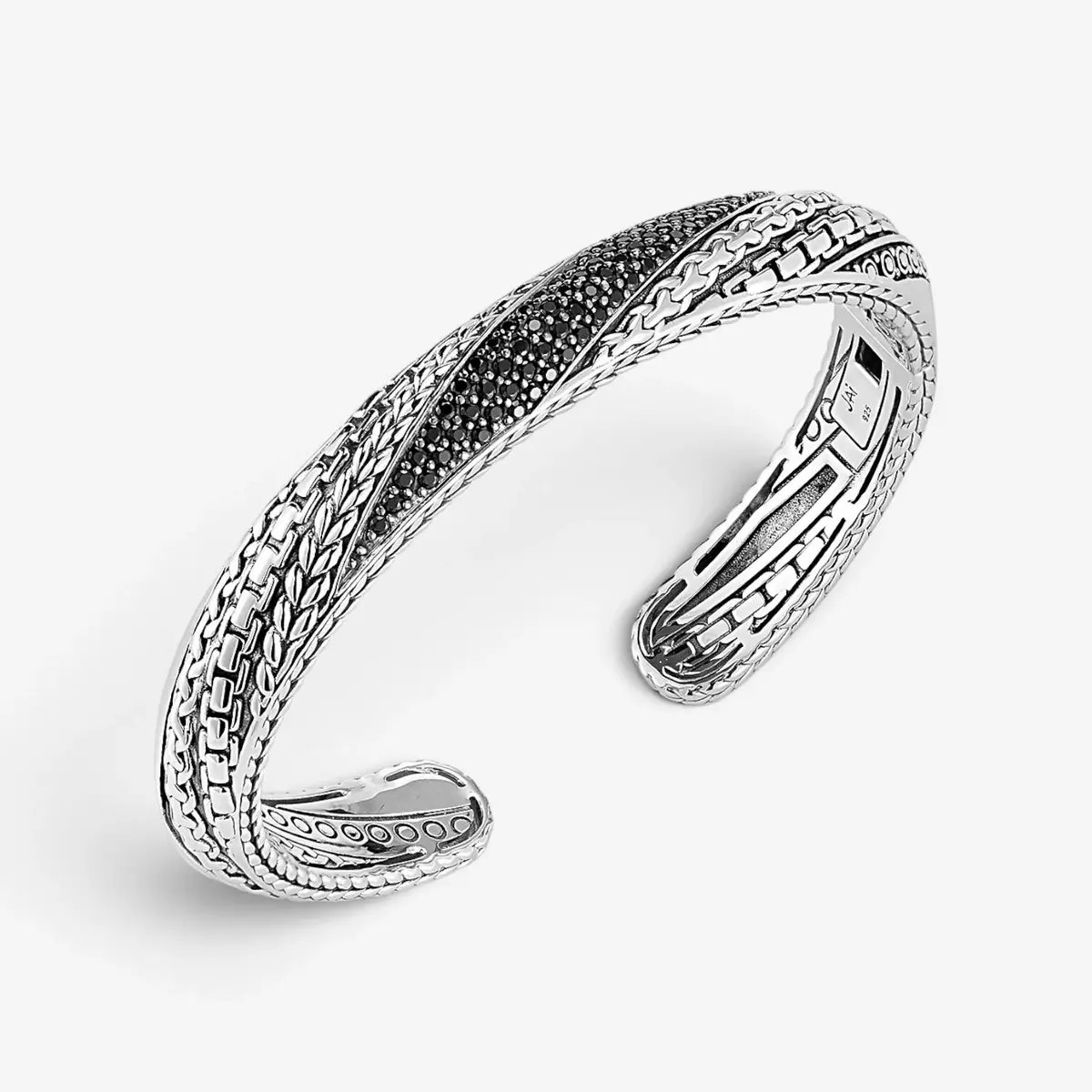 JAI JAI Master Artisan Sterling Silver Black Spinel Cuff Bangle Bracelet JJH5005B-BS - M by The Solist | Thumbnail 2 JAI JAI Master Artisan Sterling Silver Black Spinel Cuff Bangle Bracelet JJH5005B-BS - M by The Solist | Thumbnail 2