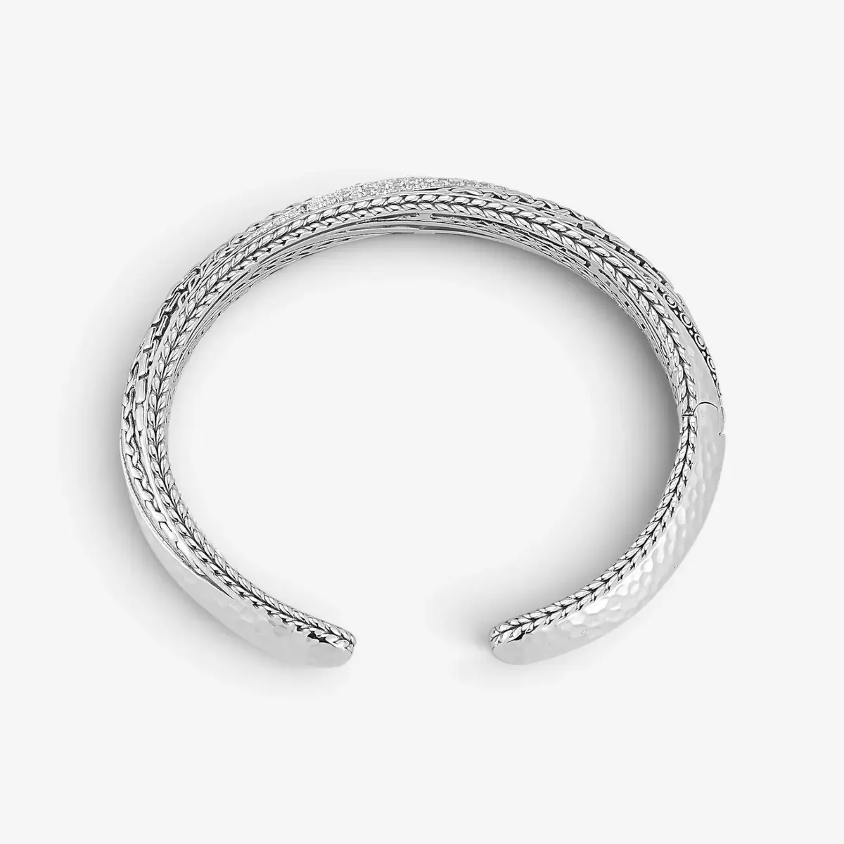 JAI JAI Master Artisan Sterling Silver White Topaz Cuff Bangle Bracelet JJH5005B-WT - M by The Solist | Thumbnail 3 JAI JAI Master Artisan Sterling Silver White Topaz Cuff Bangle Bracelet JJH5005B-WT - M by The Solist | Thumbnail 3