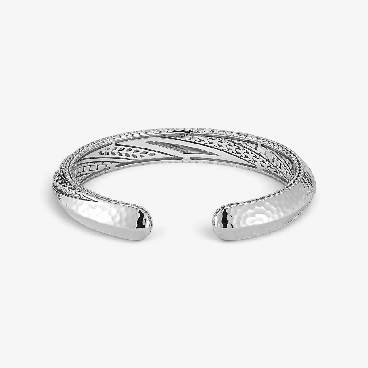 JAI JAI Master Artisan Sterling Silver White Topaz Cuff Bangle Bracelet JJH5005B-WT - M by The Solist | Thumbnail 4 JAI JAI Master Artisan Sterling Silver White Topaz Cuff Bangle Bracelet JJH5005B-WT - M by The Solist | Thumbnail 4