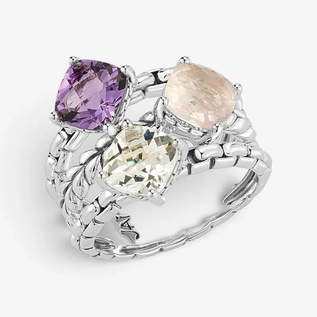 JAI JAI Modern Artisan Sterling Silver Ice Multi-Gemstone Statement Ring JJH1022R-IC - by The Solist | Thumbnail 2