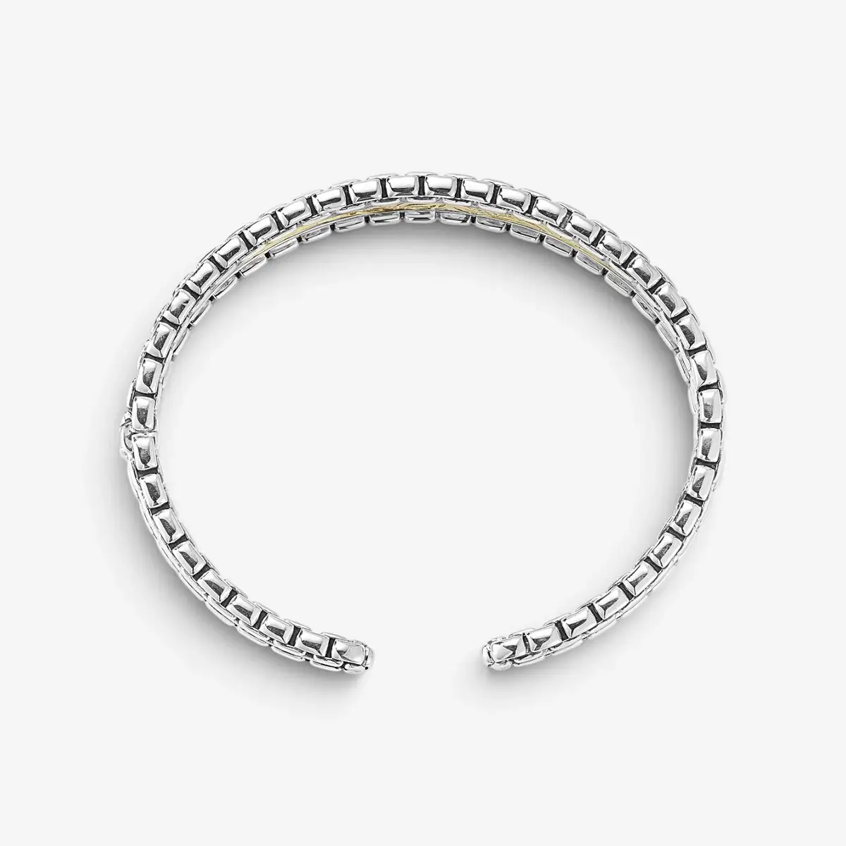 JAI JAI Sterling Silver & 14K Yellow Gold Inlaid Hammered Cuff Bangle Bracelet JJH30 - S by The Solist | Thumbnail 4