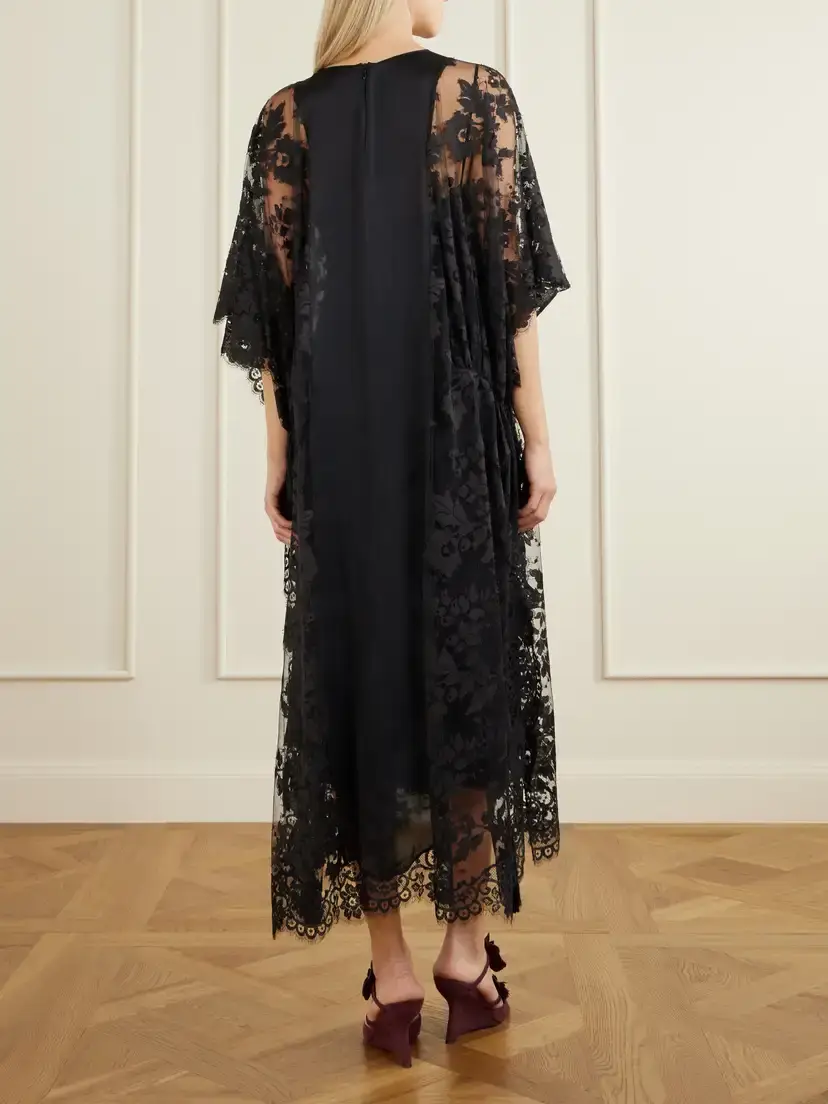 Zimmermann Valiant Satin-trimmed Lace Midi Dress | Thumbnail 3 Zimmermann Valiant Satin-trimmed Lace Midi Dress | Thumbnail 3
