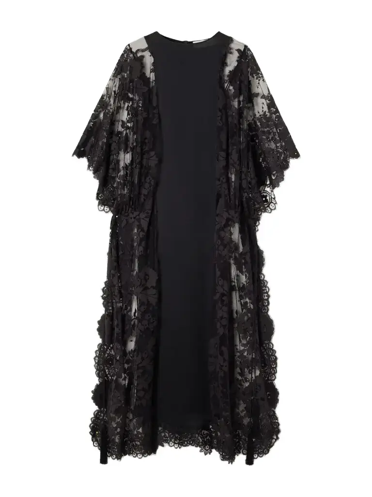 Zimmermann Valiant Lace-trimmed Cotton-blend Midi Dress | Image 1 Zimmermann Valiant Lace-trimmed Cotton-blend Midi Dress | Image 1