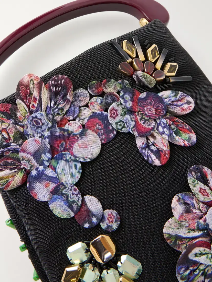 Dries Van Noten Bead-embellished Leather-trimmed Mesh Top-handle Bag | Thumbnail 5 Dries Van Noten Bead-embellished Leather-trimmed Mesh Top-handle Bag | Thumbnail 5